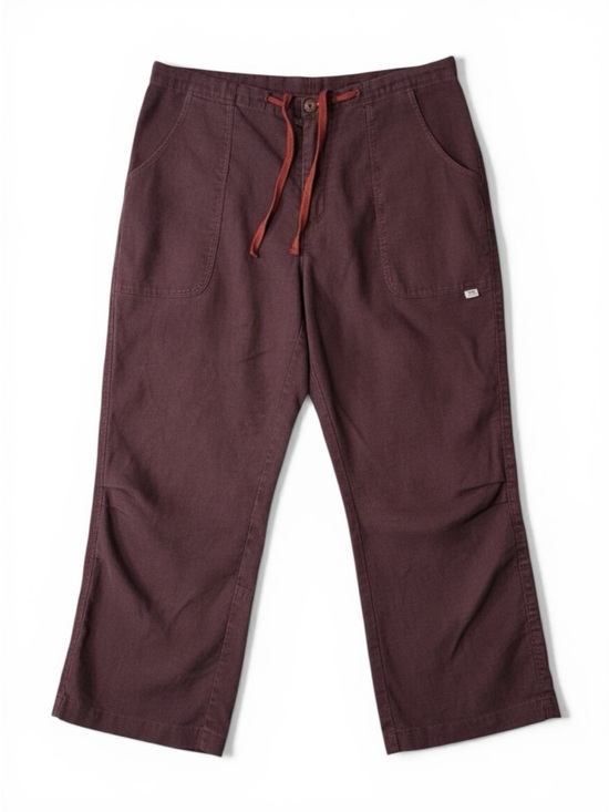 Patagonia Pants - Patagonia Hemp Blend Capri Pants Burgundy Organic Outdoor Hiking Medium